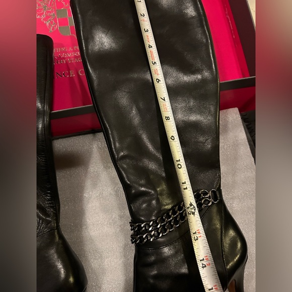 Vince Camuto Vo-Valli Black Leather Knee-High Boots - Picture 5 of 8